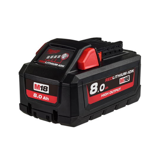 Milwaukee M18™ REDLITHIUM™-ION HIGH OUTPUT 8.0AH Battery Pack M18HB8